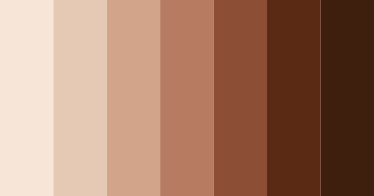 Download chocolate shades color palette PNG image (landscape)