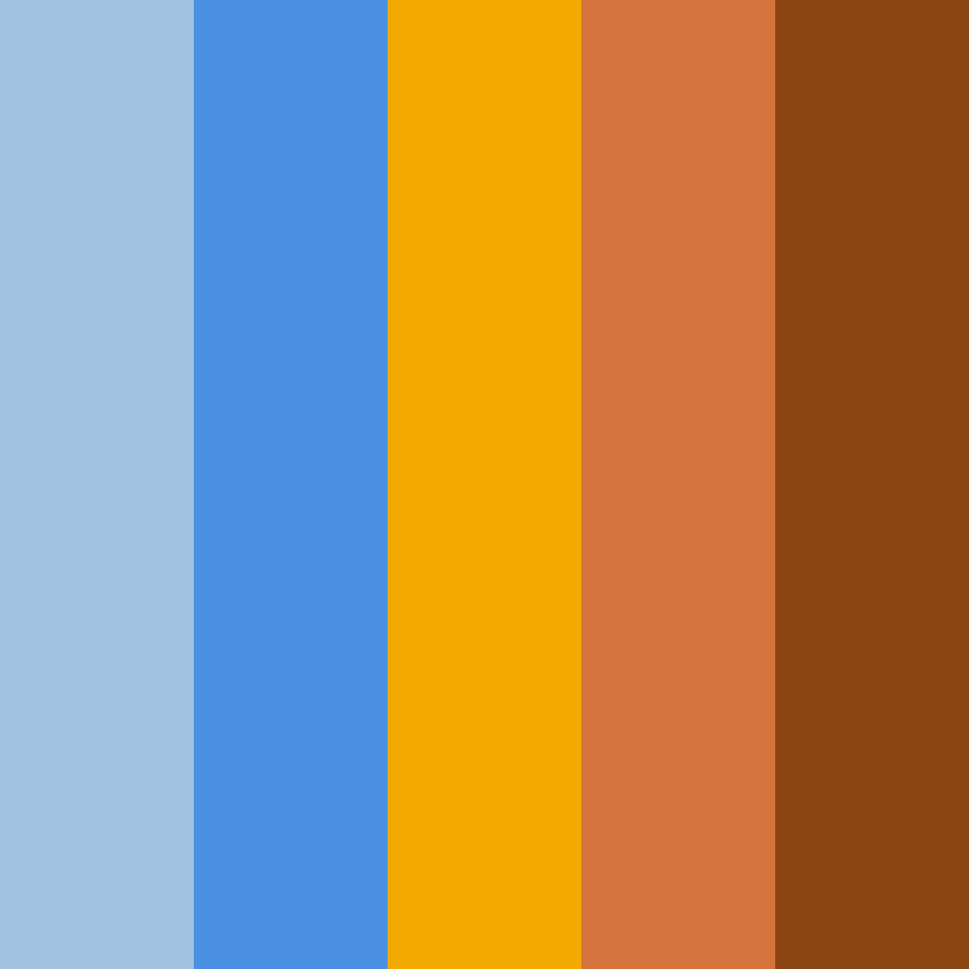 Download blue autumn color palette PNG image (square)