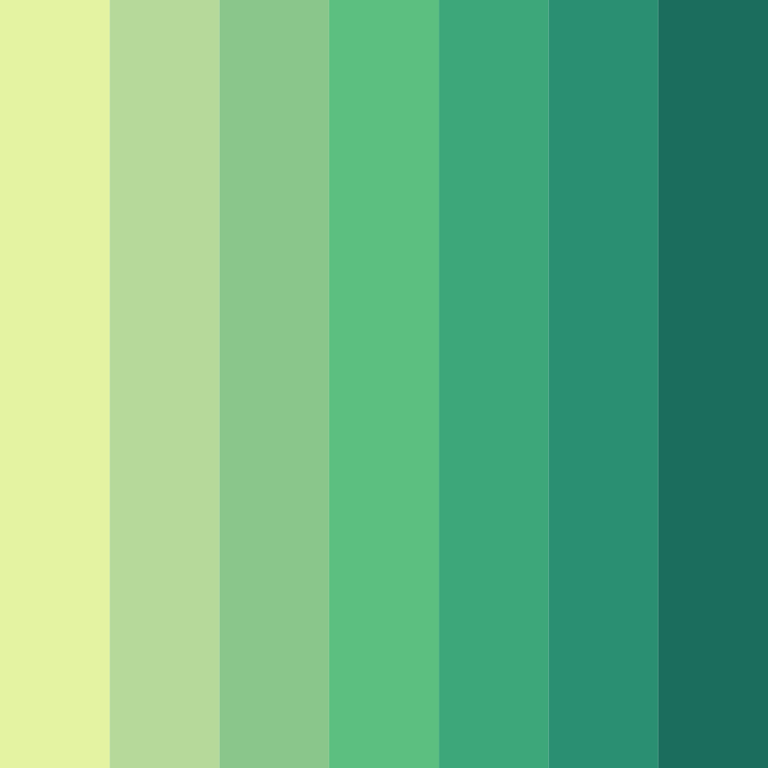 Download greenish blue dream color palette PNG image (square)