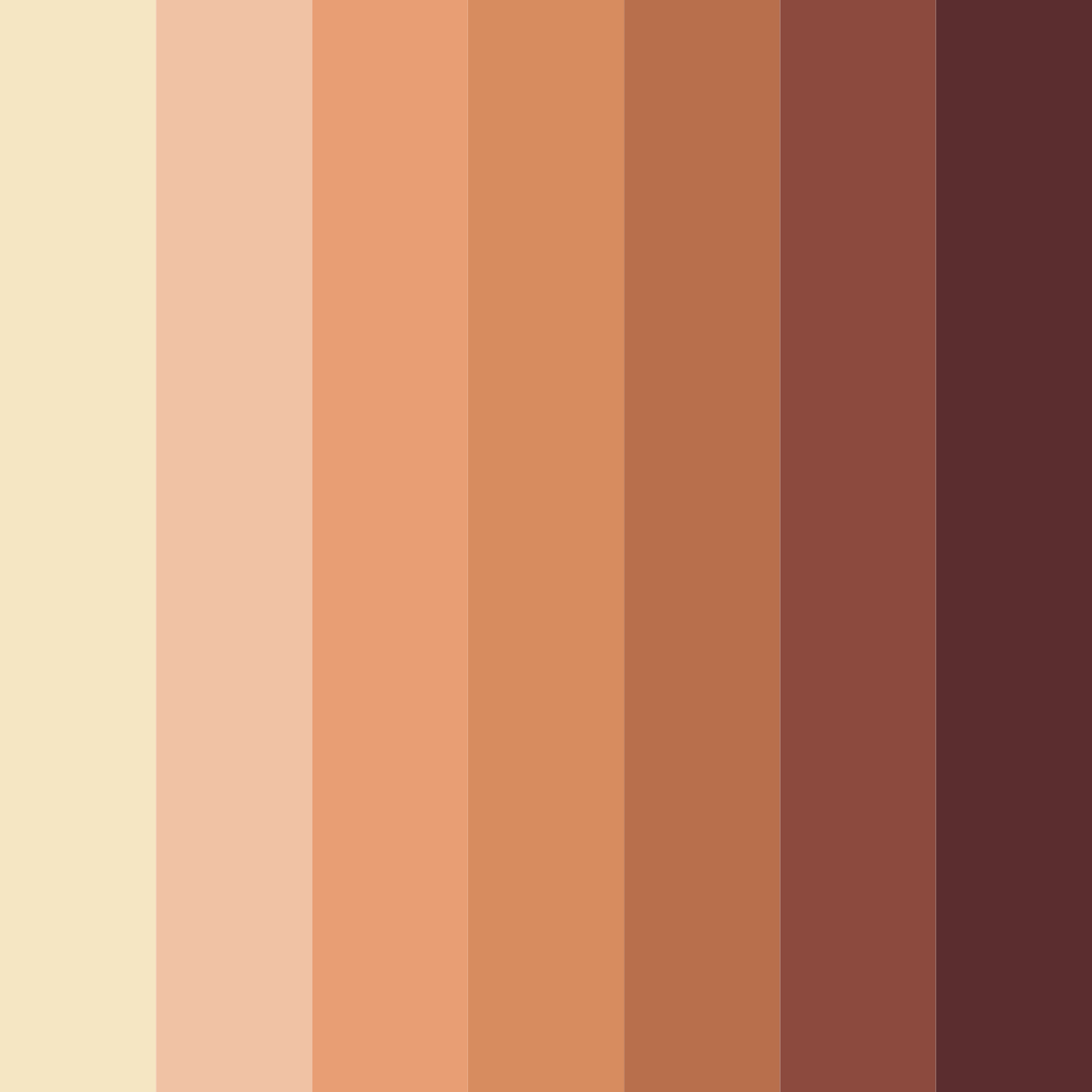 Download warm earthy tones color palette PNG image (square)