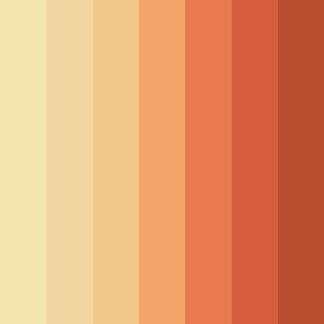 Download warm orange color palette PNG image (square)