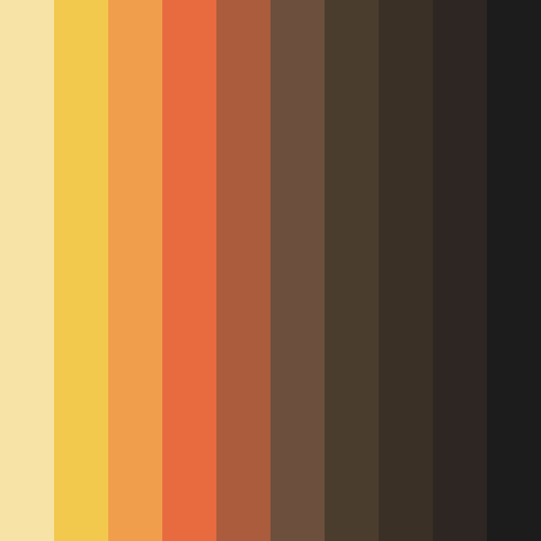 Download earthy orange color palette PNG image (square)