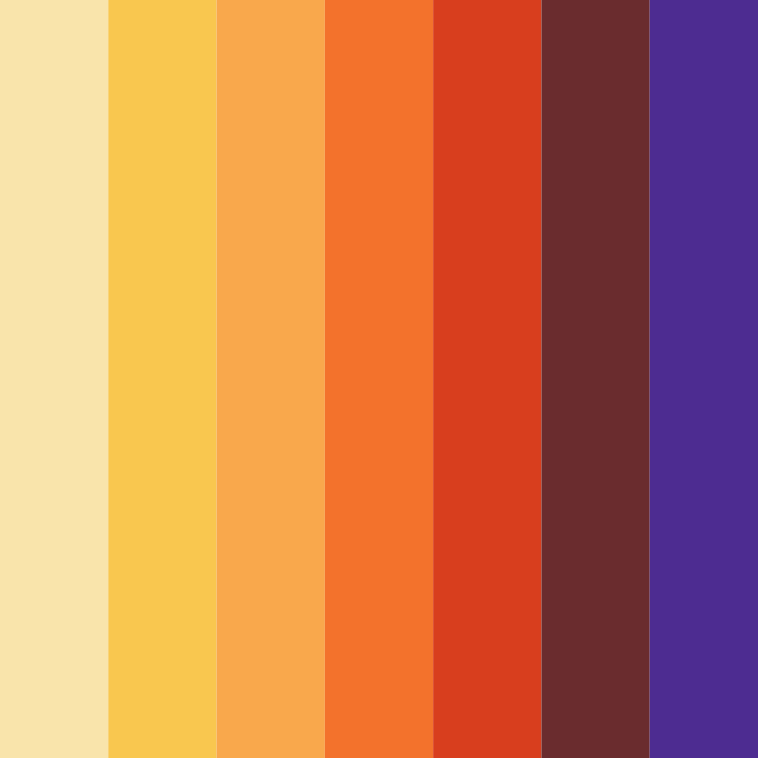 Download sunset bohemian dream color palette PNG image (square)