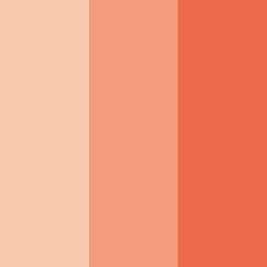 Download coral sunset color palette PNG image (square)