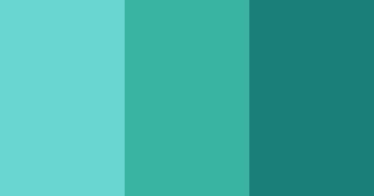 Download shades of teal color palette PNG image (landscape)