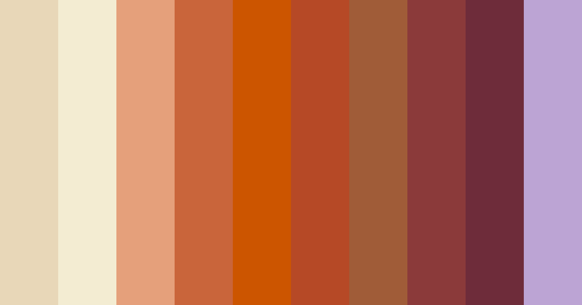 Download warm earthy tones color palette PNG image (landscape)