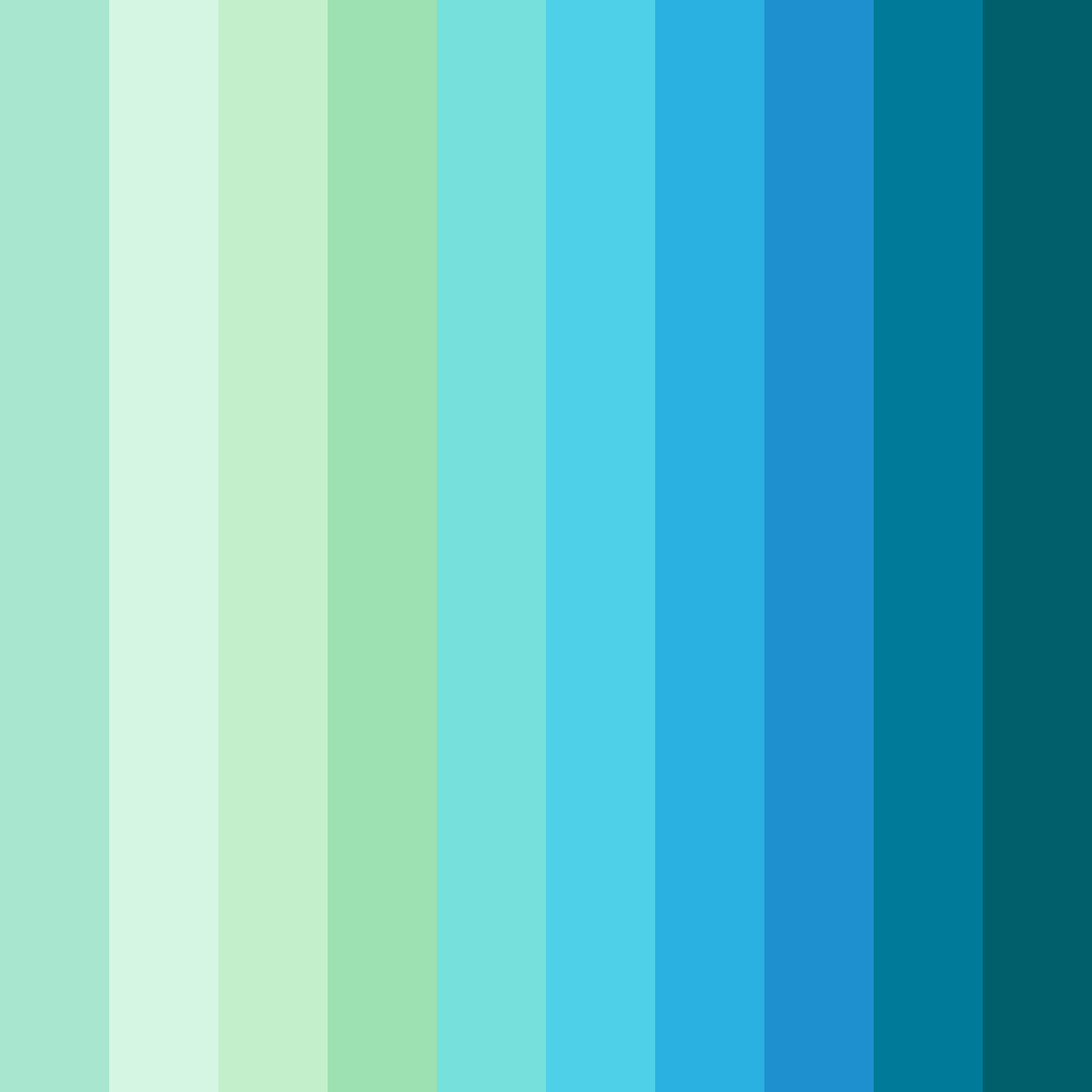 Download aqua harmony color palette PNG image (square)