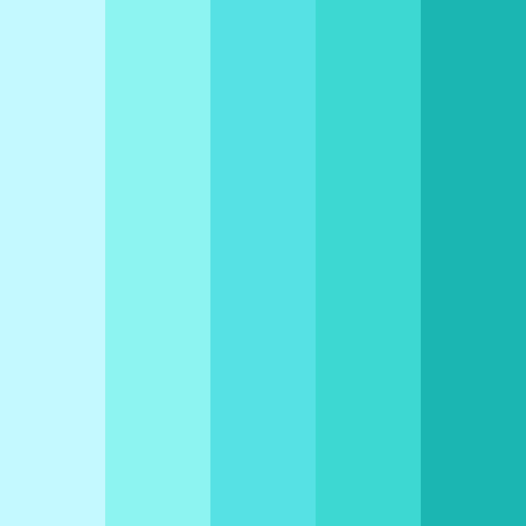 Download bright aqua color palette PNG image (square)