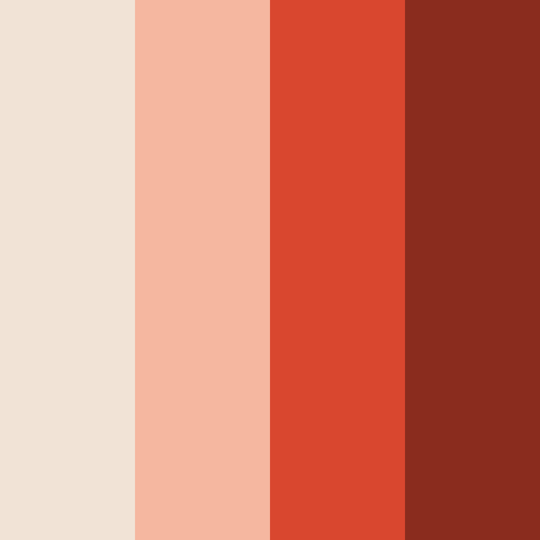 Download red sunset color palette PNG image (square)