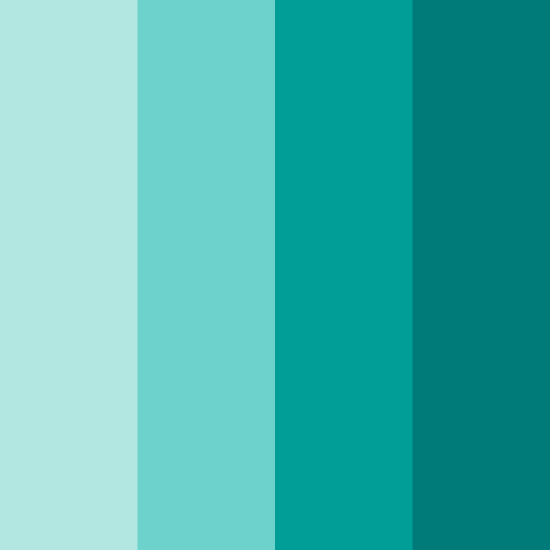 Download tropical teal serenity color palette PNG image (square)