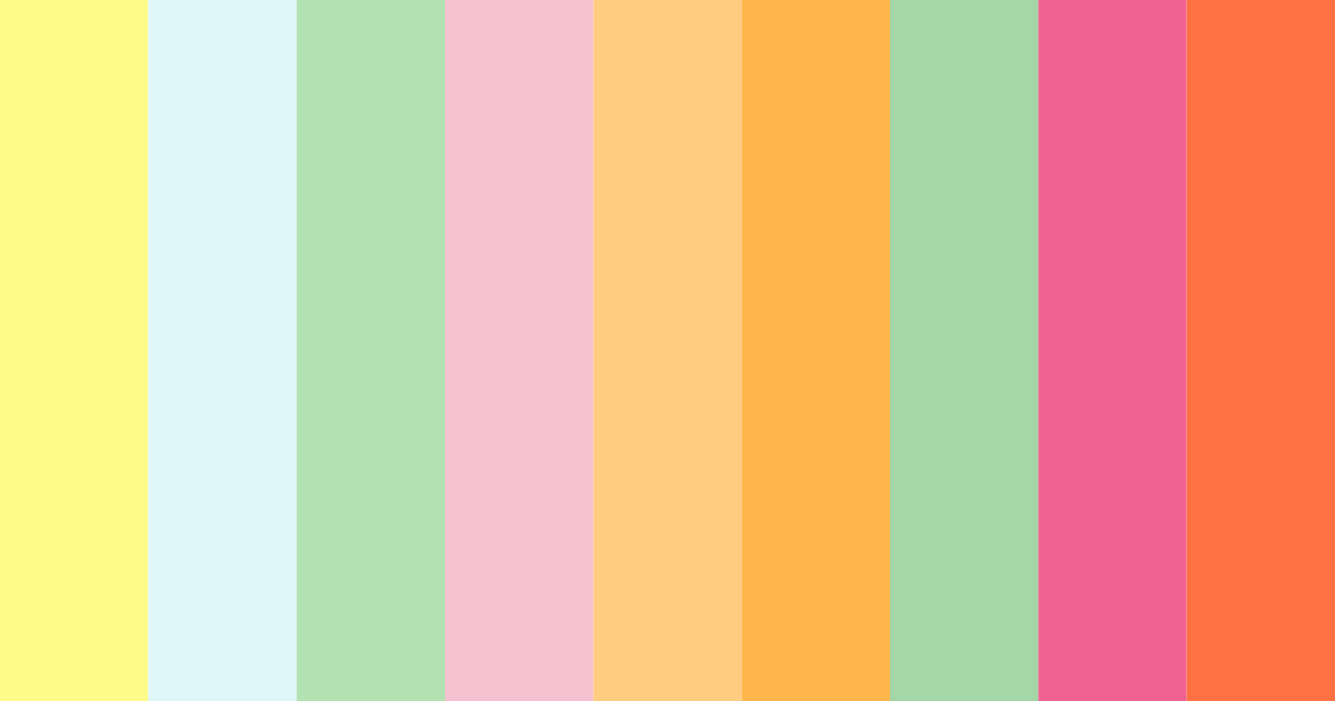 Download whimsical daydreams color palette PNG image (landscape)