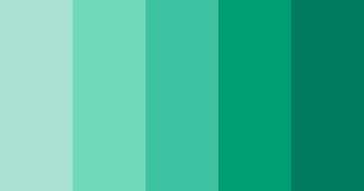 Download tropical emerald oasis color palette PNG image (landscape)