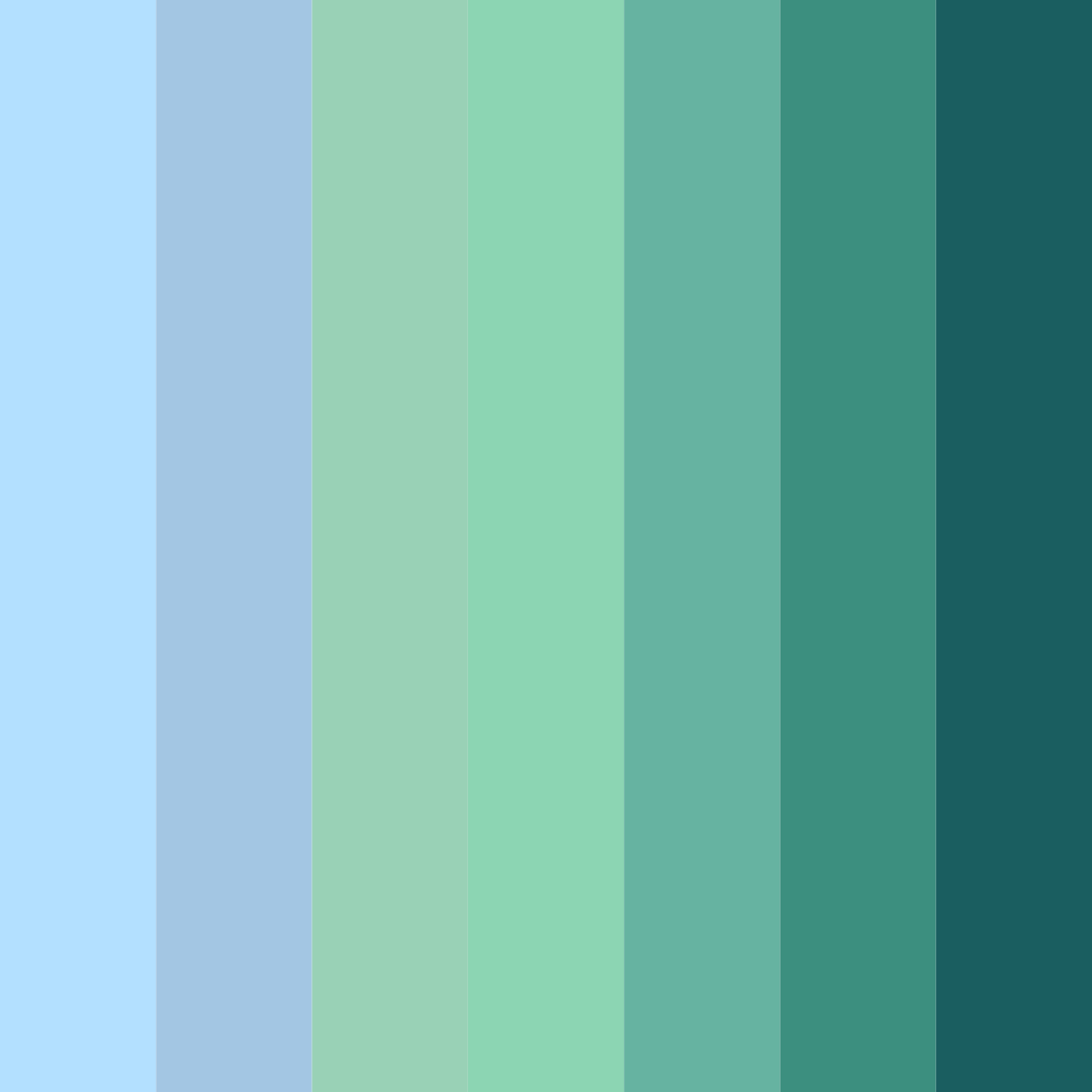 Download ocean breeze serenity color palette PNG image (square)
