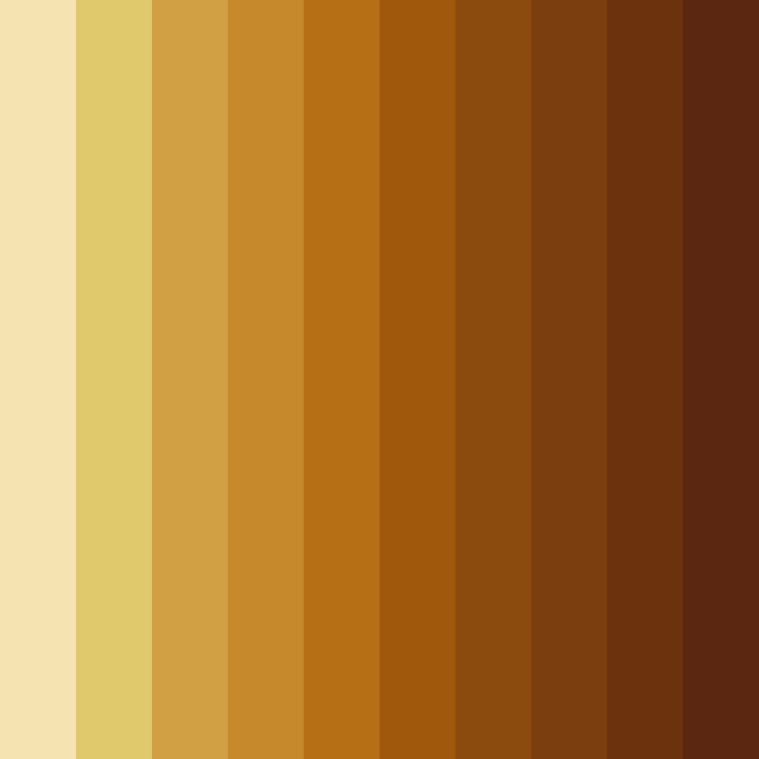 Download dark yellow shades color palette PNG image (square)