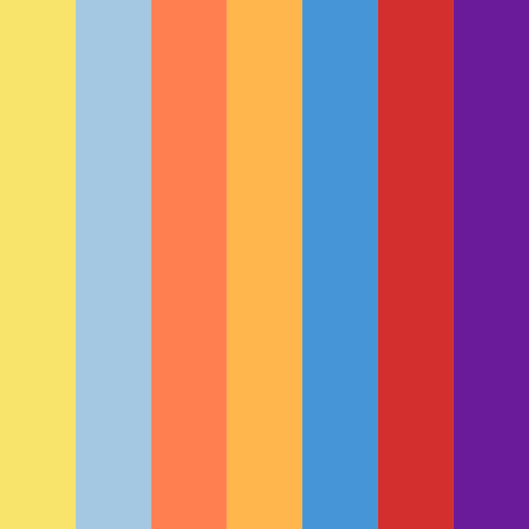 Download sunset symphony color palette PNG image (square)