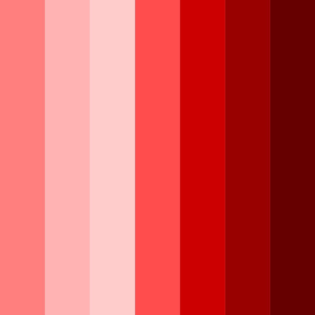 Download shades of red color palette PNG image (square)