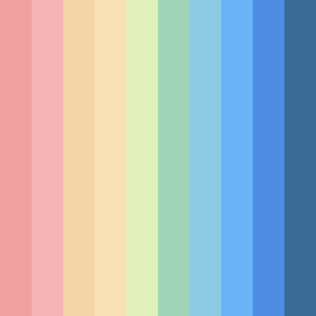 Download vibrant spectrum color palette PNG image (square)
