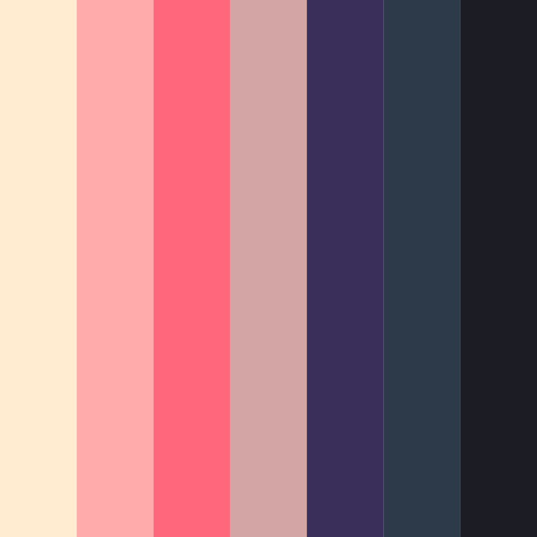 Download whimsical twilight color palette PNG image (square)