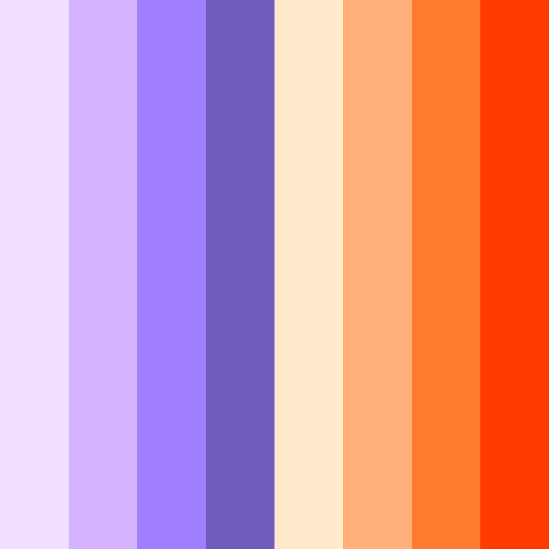 Download sunset dreams color palette PNG image (square)