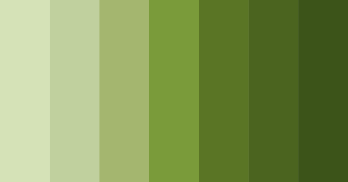 Download olive shades color palette PNG image (landscape)