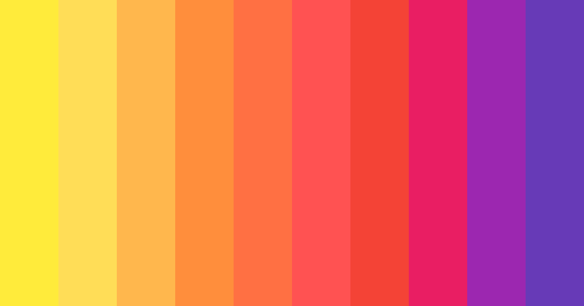 Download tropical sunset symphony color palette PNG image (landscape)