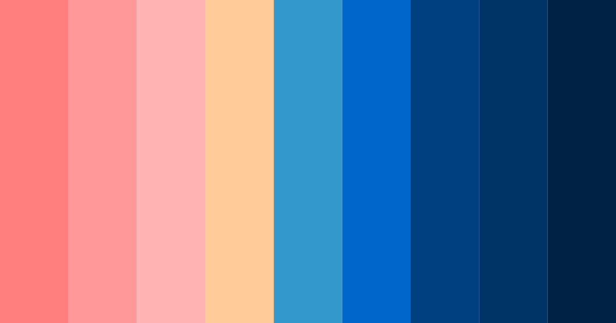 Download red and blue harmony color palette PNG image (landscape)