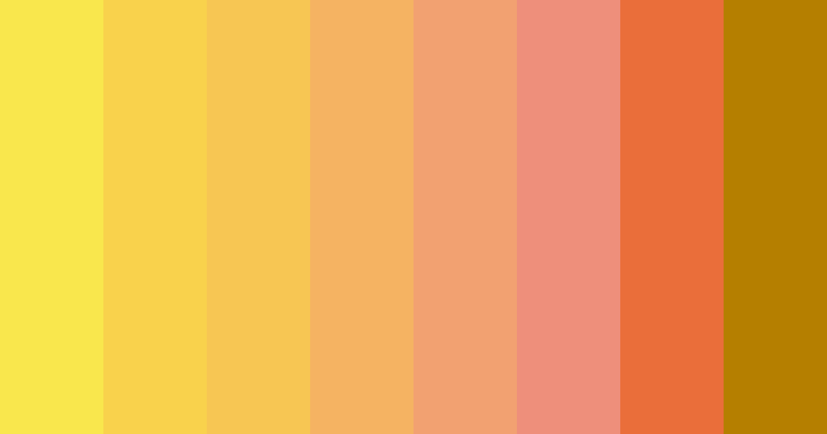 Download golden shades color palette PNG image (landscape)