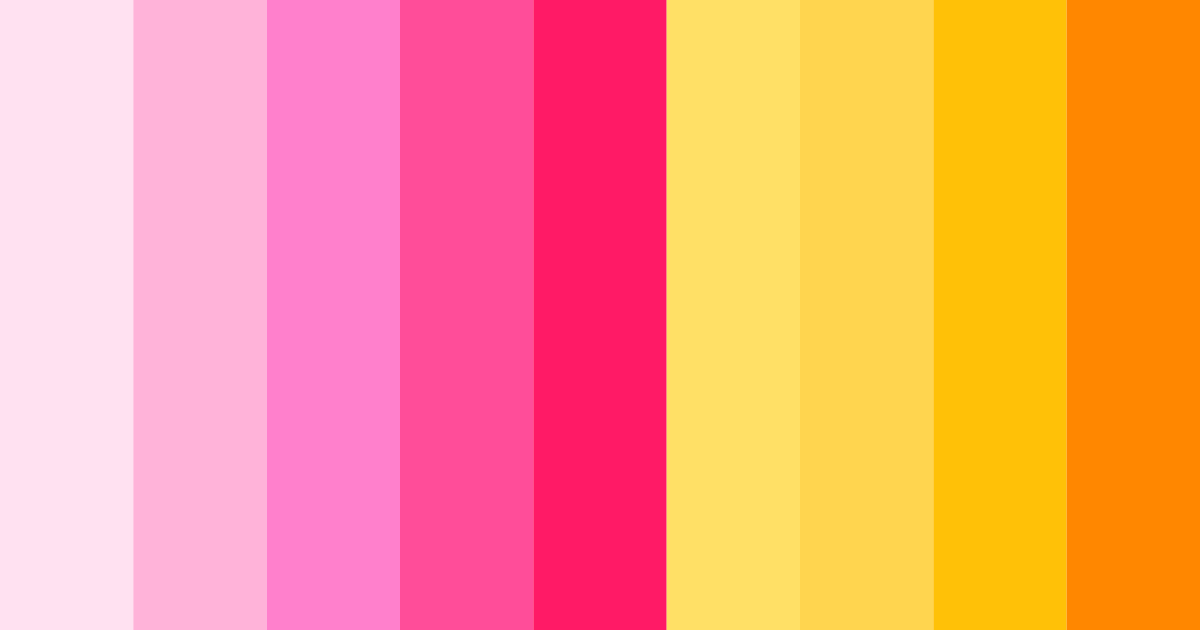 Download pink and yellow delight color palette PNG image (landscape)