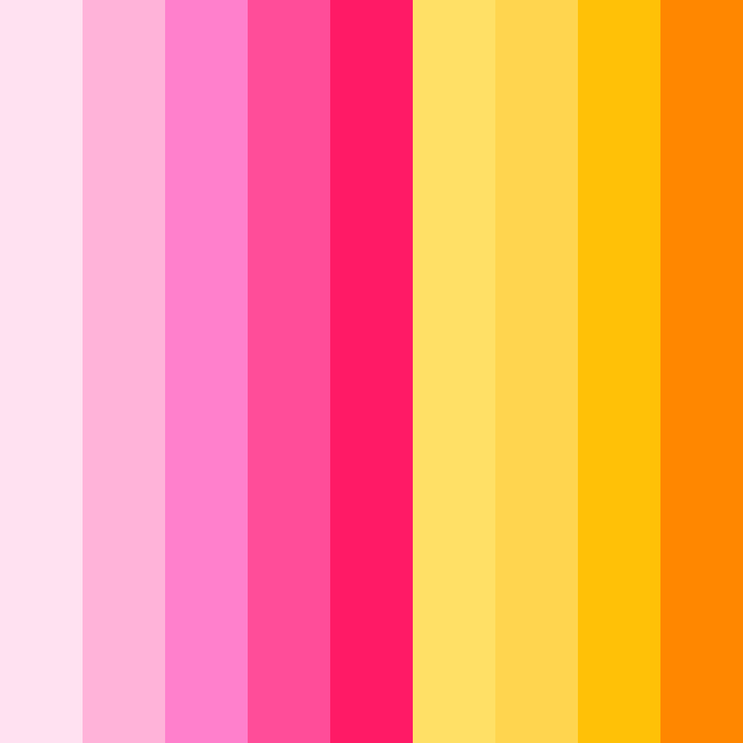 Download pink and yellow delight color palette PNG image (square)