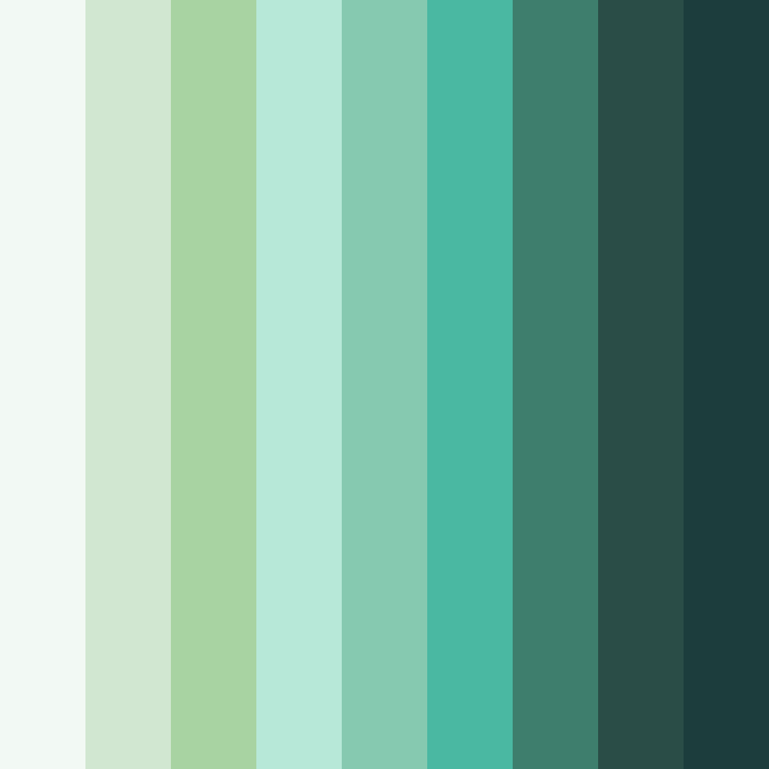 Download evergreen whispers color palette PNG image (square)
