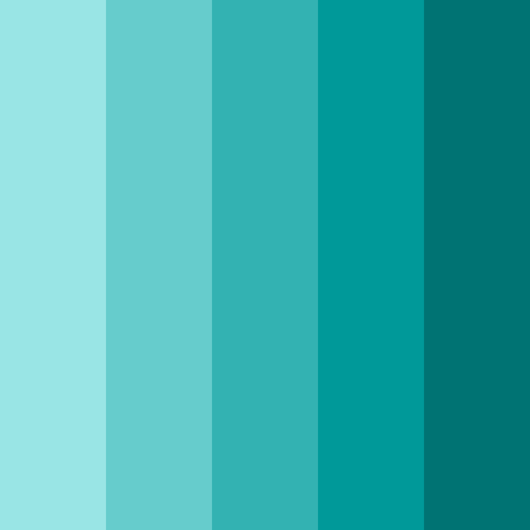 Download tropical teal dream color palette PNG image (square)