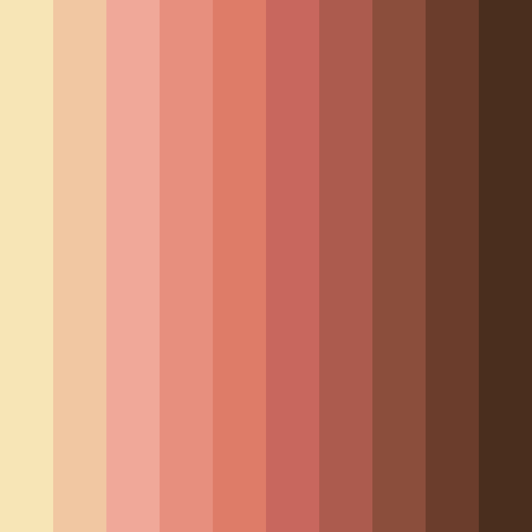 Download warm earthy tones color palette PNG image (square)