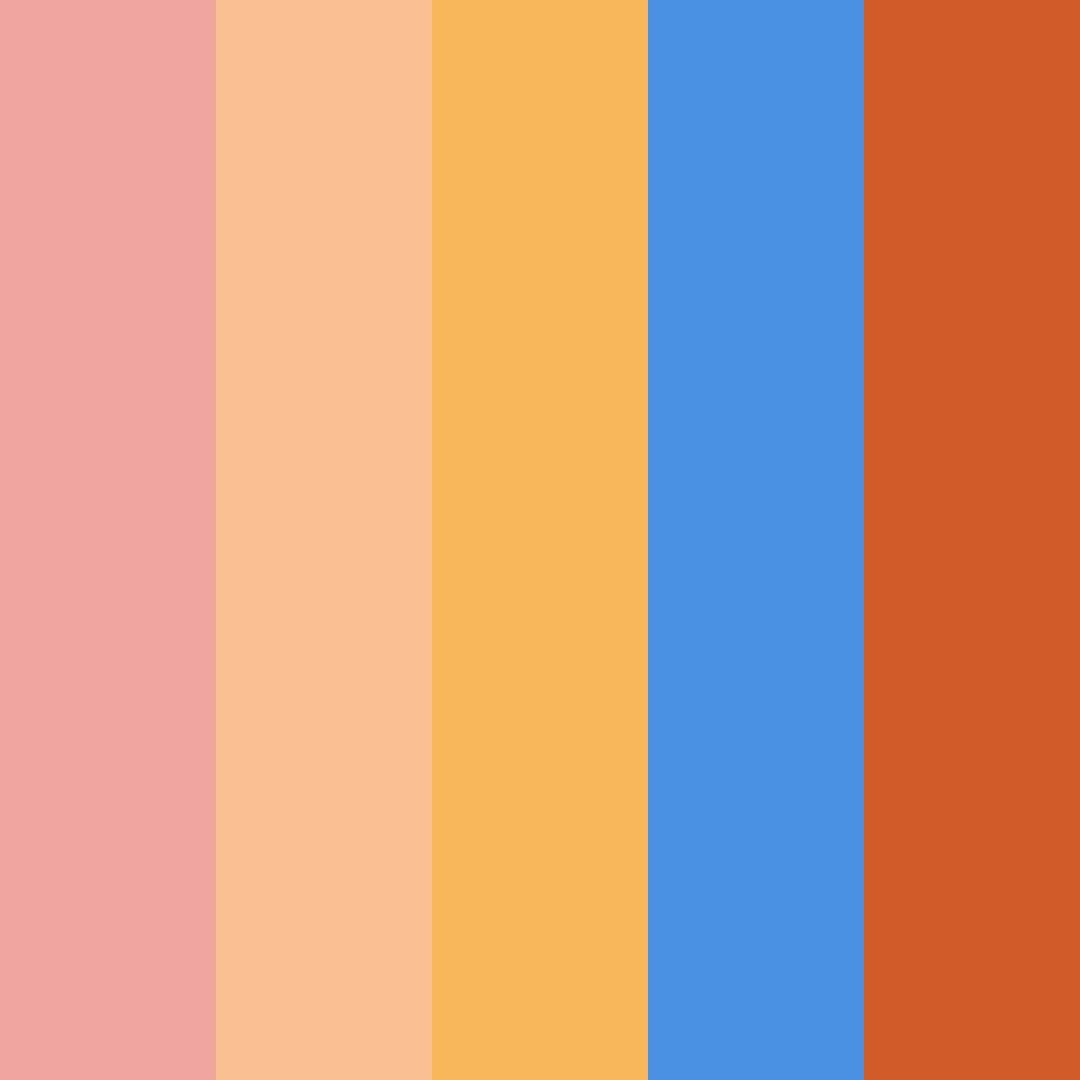 Download sunset blues color palette PNG image (square)