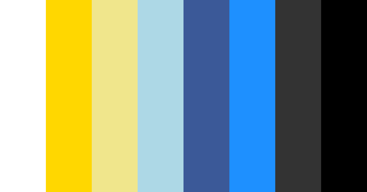 Download blue sunshine color palette PNG image (landscape)