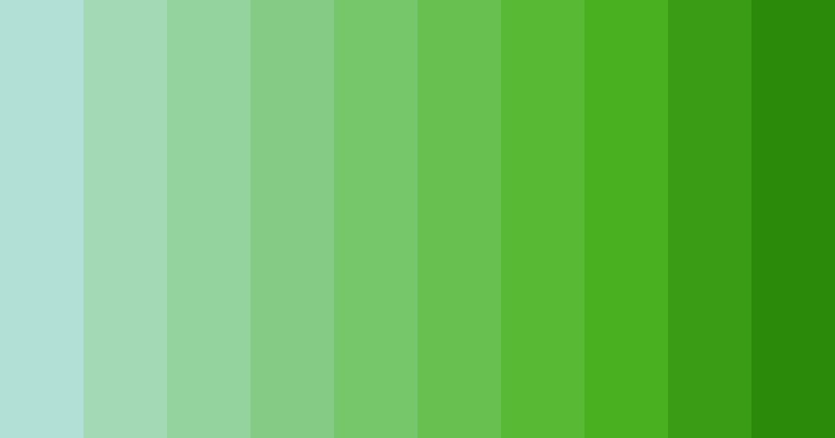 Download pastel green dream color palette PNG image (landscape)