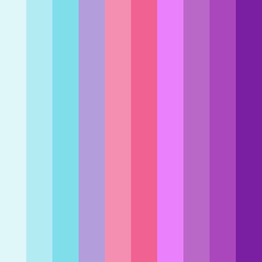 Download cotton candy dreams color palette PNG image (square)