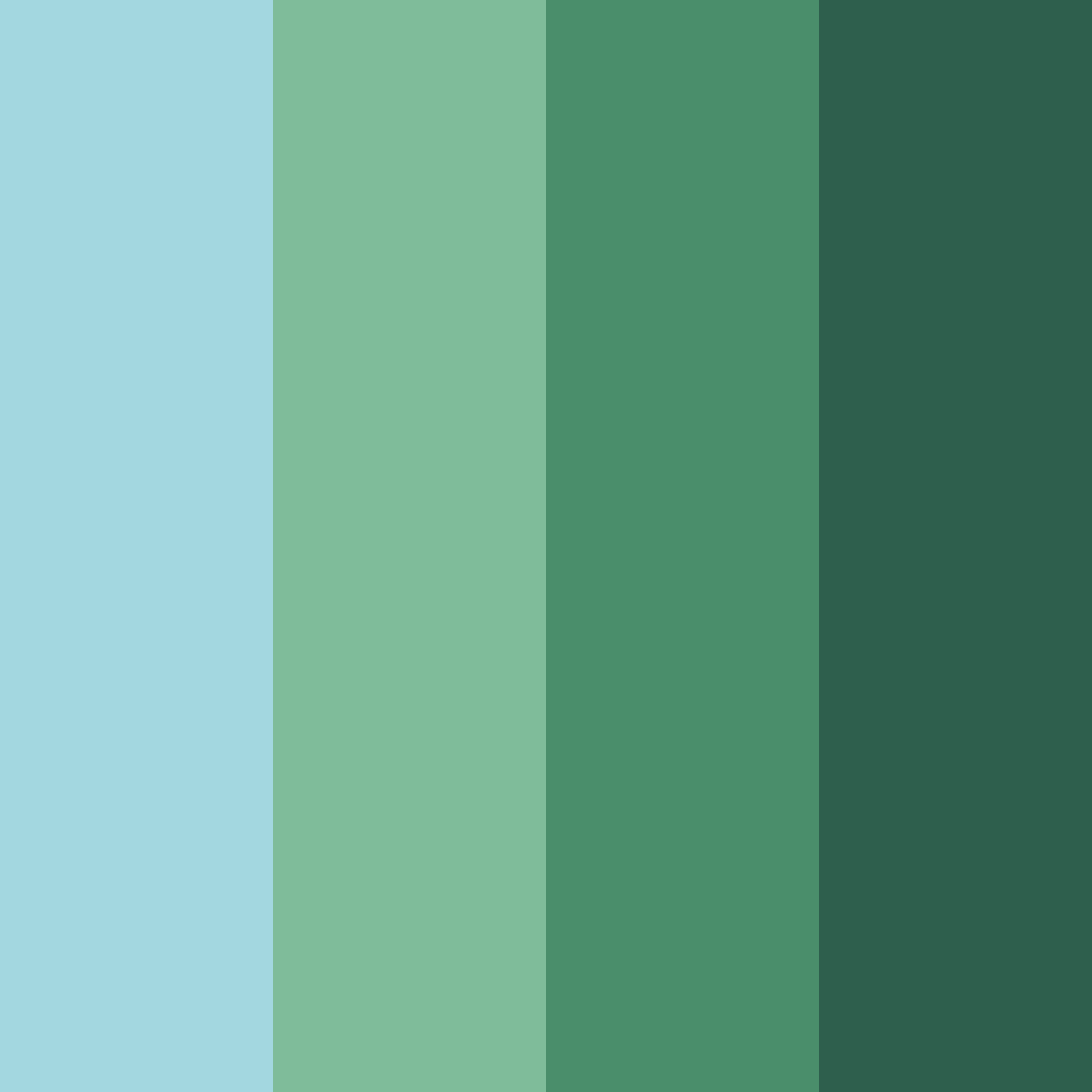 Download oceanic forest serenity color palette PNG image (square)