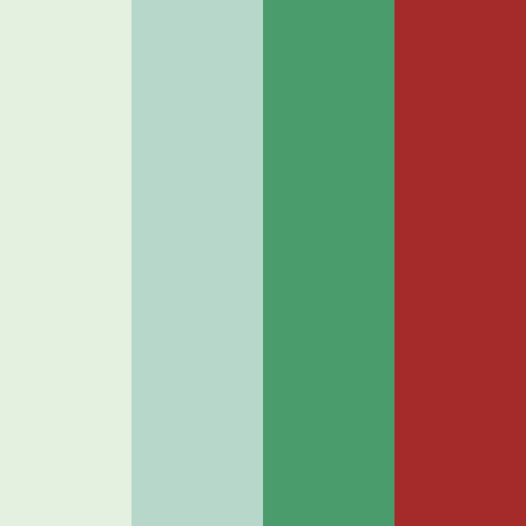 Download green christmas color palette PNG image (square)