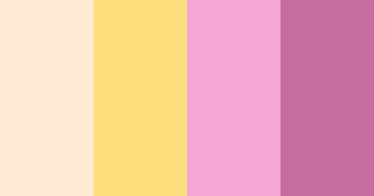 Download pink sunshine color palette PNG image (landscape)