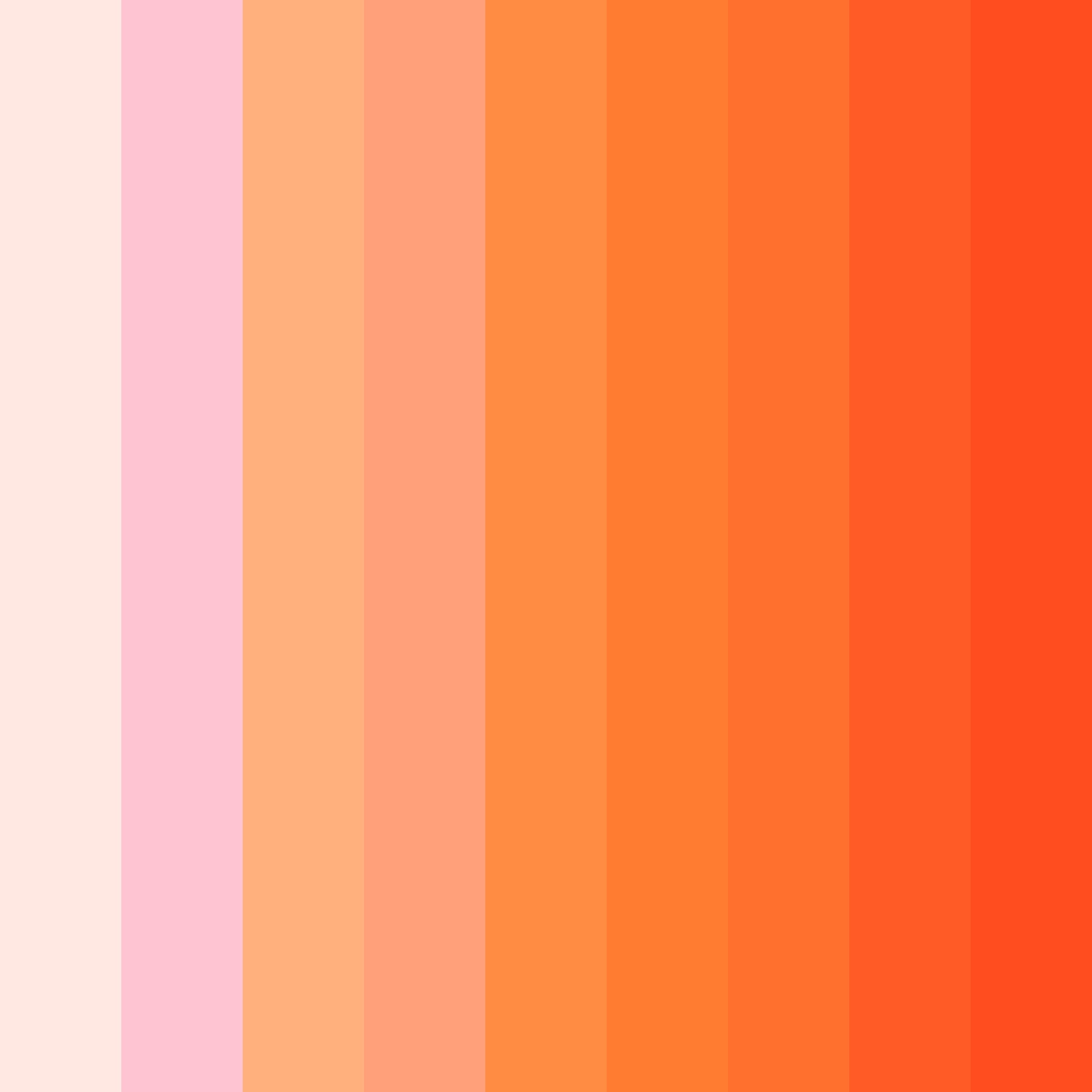 Download peachy orange color palette PNG image (square)