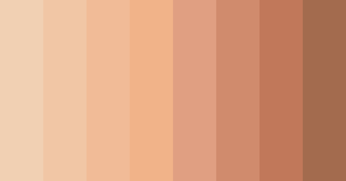 Download peachy hues color palette PNG image (landscape)