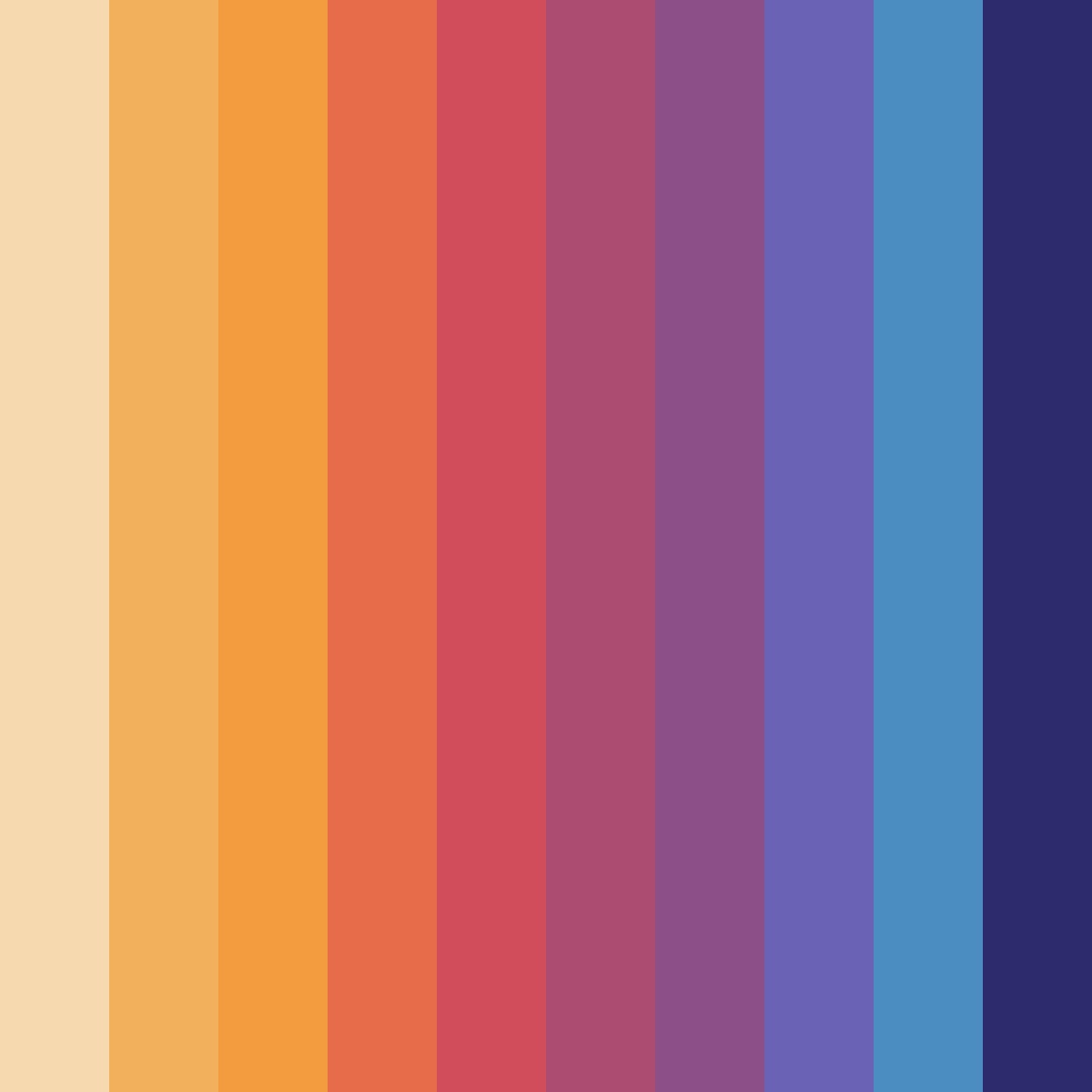 Download whimsical wonderland color palette PNG image (square)