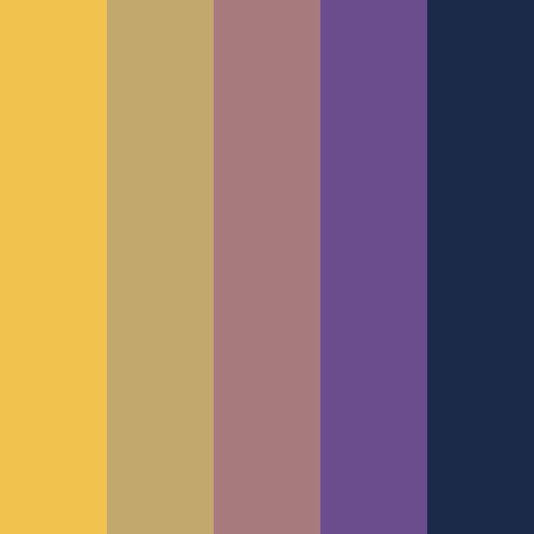 Download autumn twilight color palette PNG image (square)