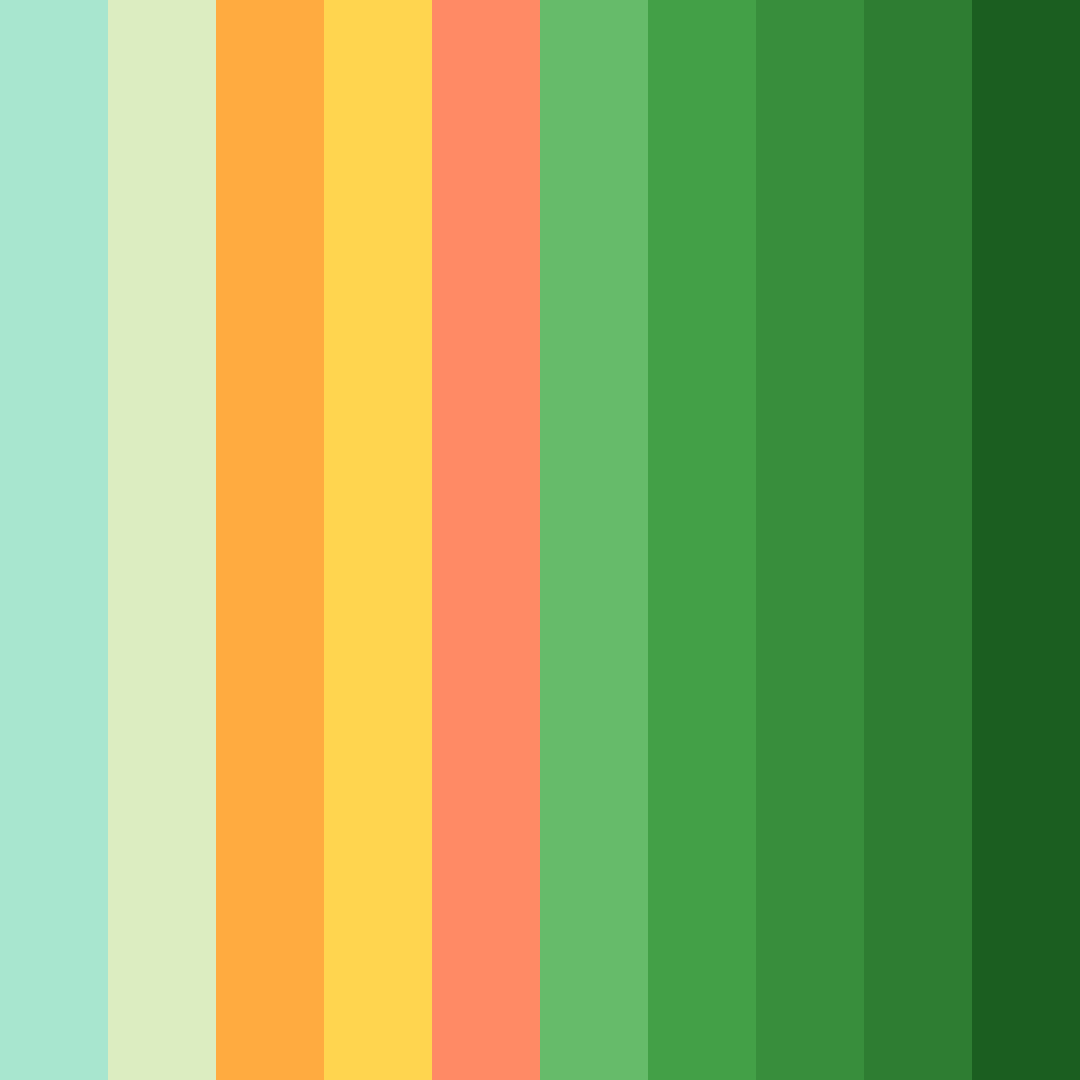 Download emerald harmony color palette PNG image (square)