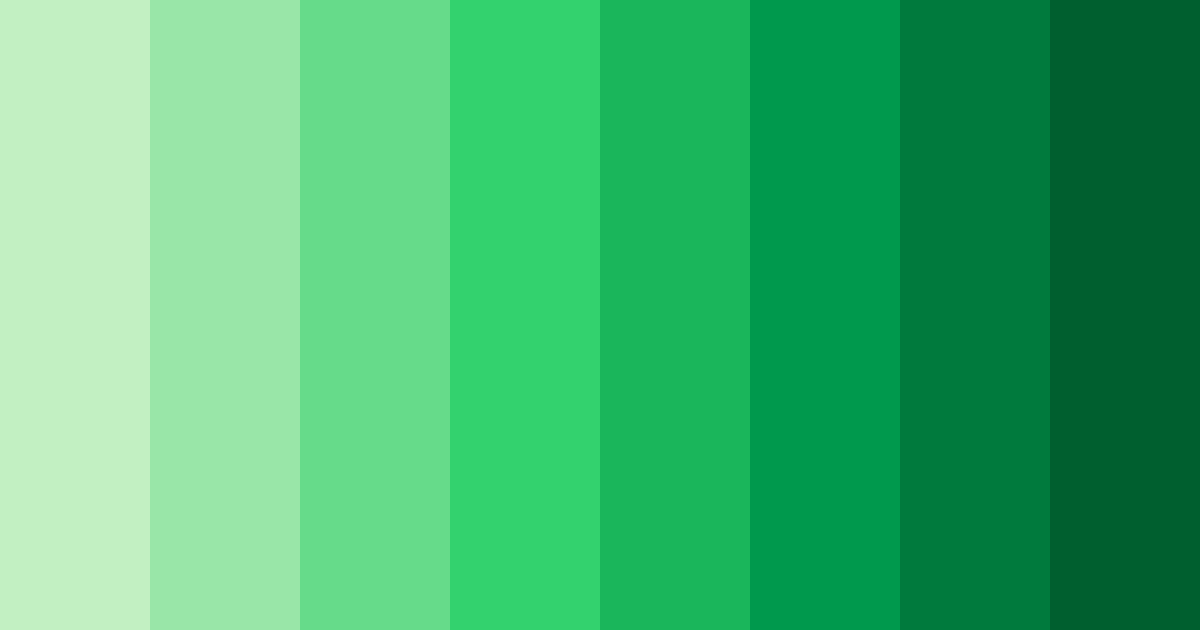 Download emerald embrace color palette PNG image (landscape)