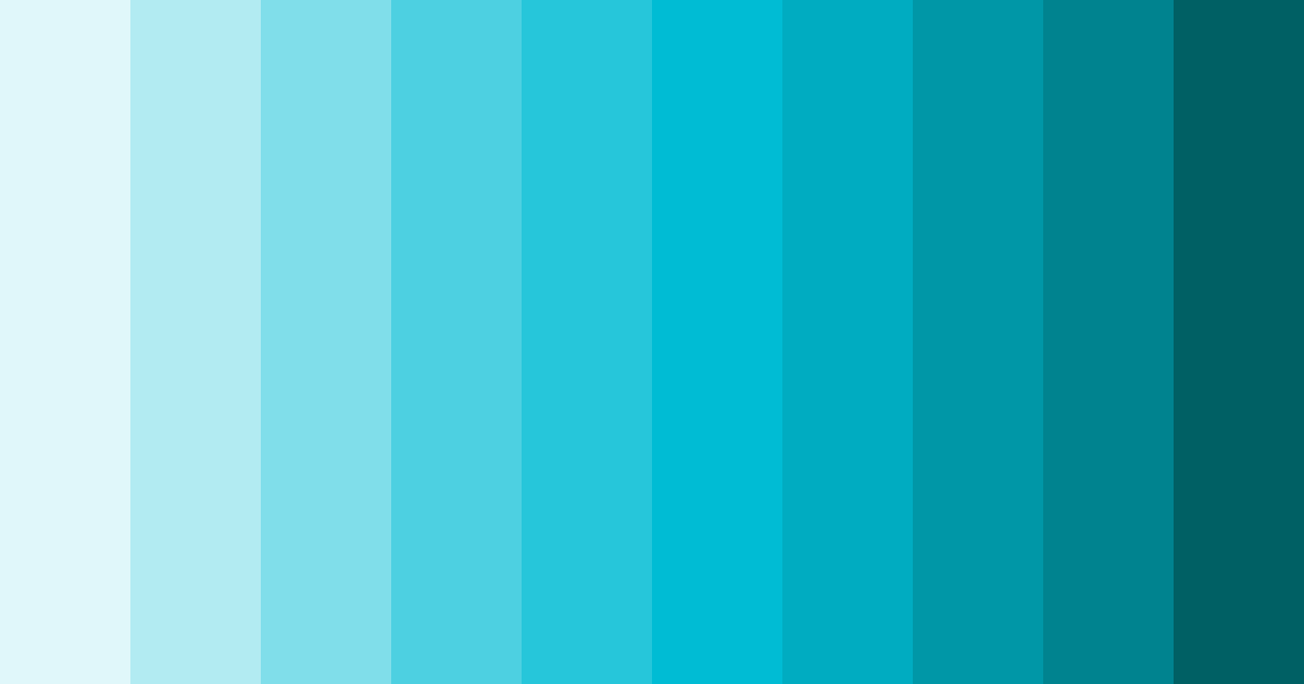 Download turquoise serenity color palette PNG image (landscape)