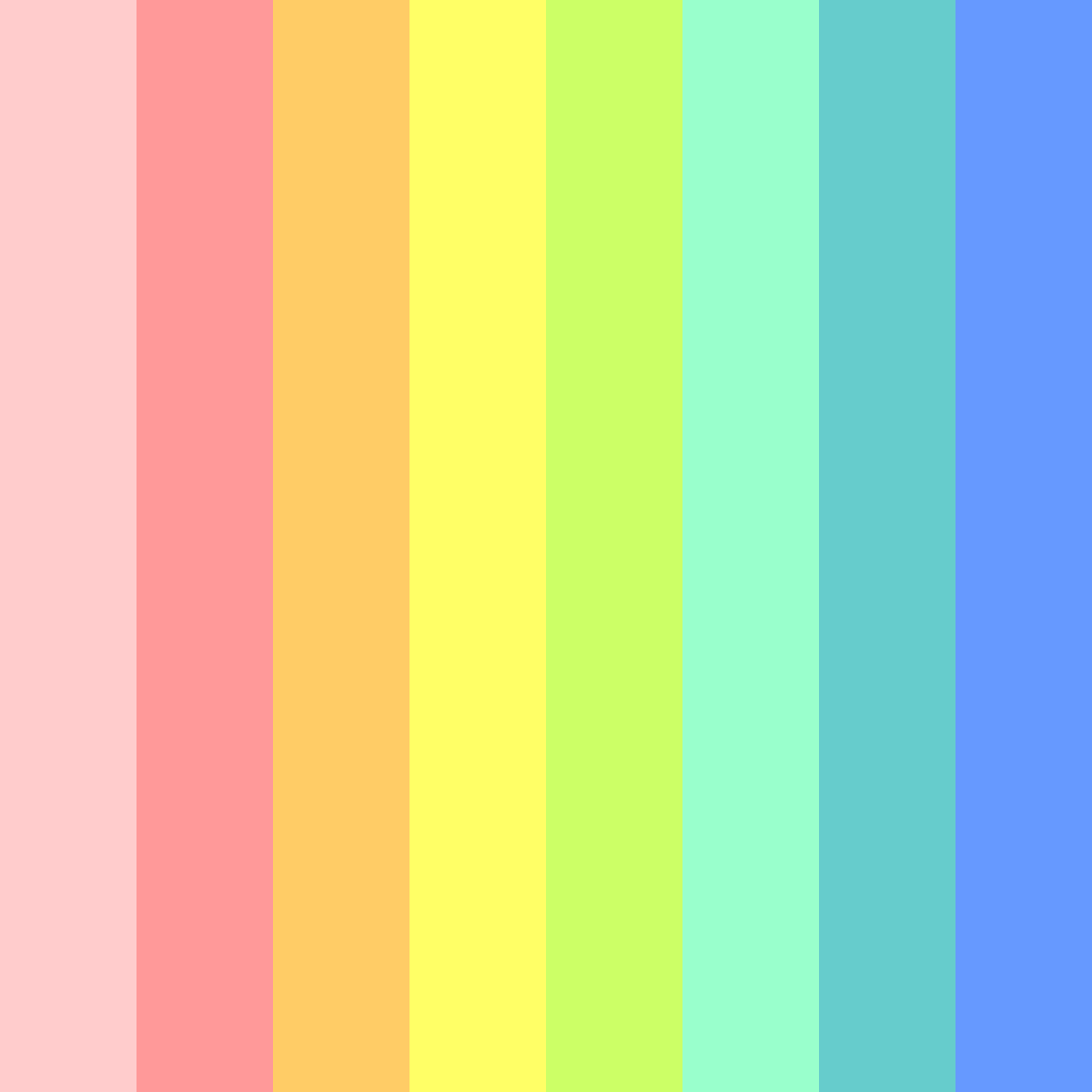 Download shades of rainbow color palette PNG image (square)