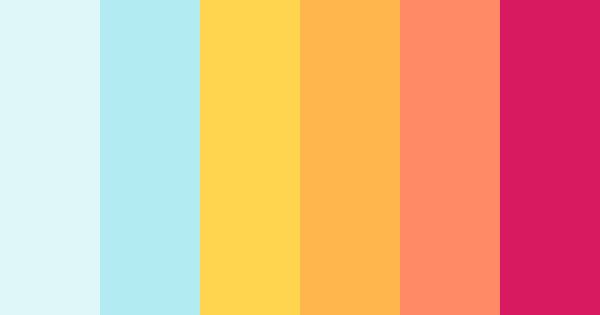 Download tropical sunrise color palette PNG image (landscape)