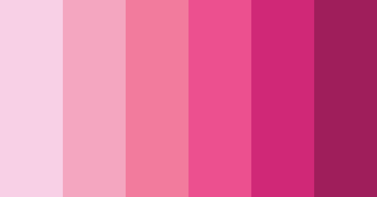 Download pretty pink shades color palette PNG image (landscape)