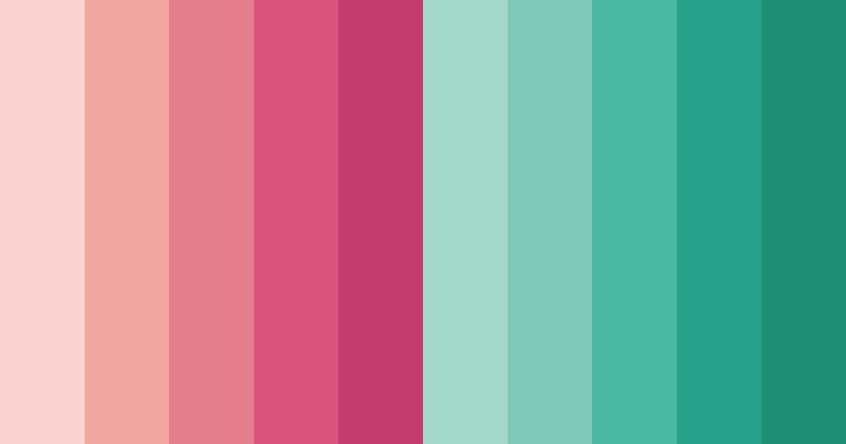 Download pink and green bliss color palette PNG image (landscape)